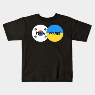 Korean Ukrainian - Korea, Ukraine Kids T-Shirt